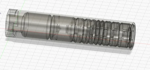 FLO 4 TEE 5 — Flow-Through Suppressor (.45-70 / lever / dangerous game)
