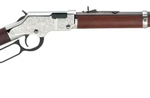 HENRY H4 SILVER EAGLE 17HMR - 20" OCTAGON WALNUT ENGRAVED